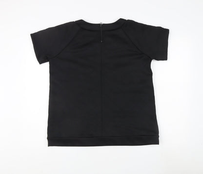 Womens UK Size L French Connection Black Basic T-Shirt