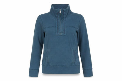 Front view of Mantaray Women's Blue, size 10, Sweatshirt