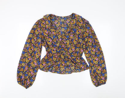 Womens UK Size 12 Topshop Multicoloured Basic Blouse
