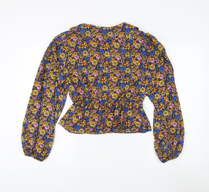 Womens UK Size 12 Topshop Multicoloured Basic Blouse