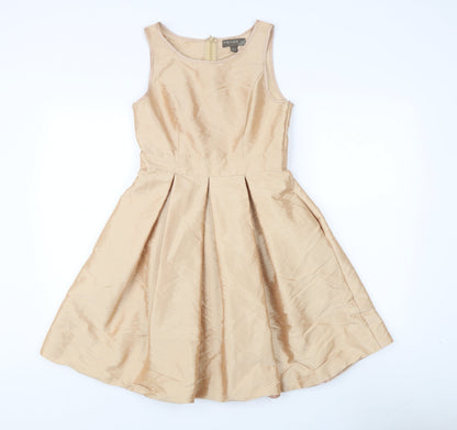 Fever London Beige Sleeveless Women's Dress Size 8
