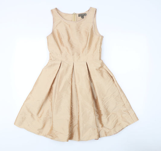 Fever London Beige Sleeveless Women's Dress Size 8