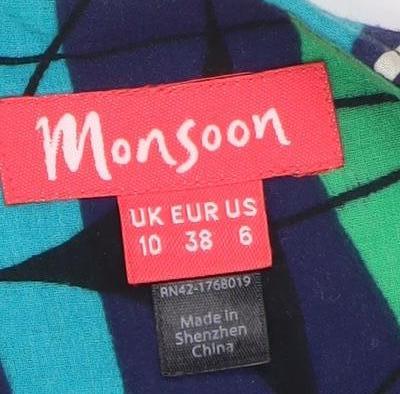 Monsoon Women's Multicoloured Cotton Dress Size 10