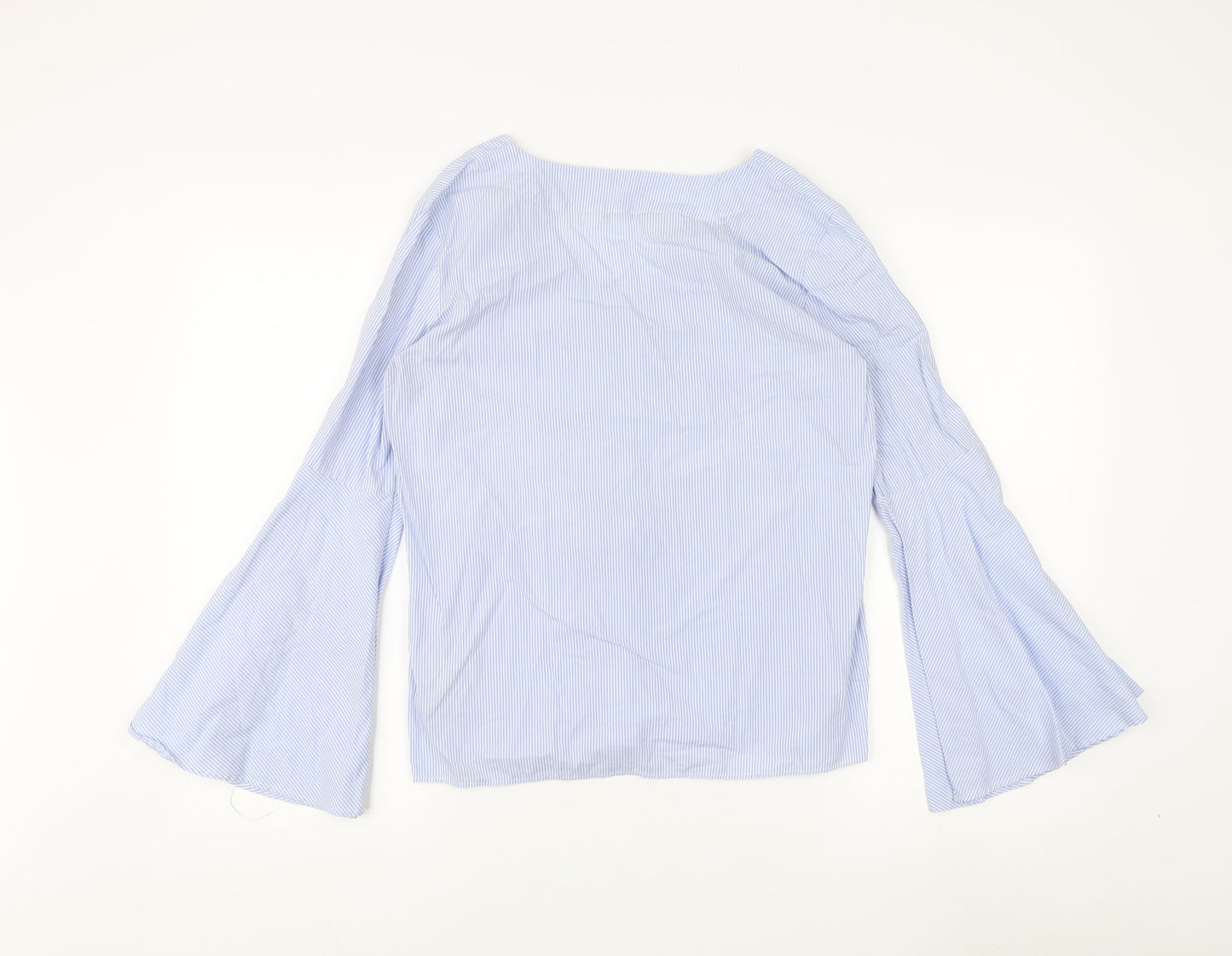 Womens UK Size S Zara Blue Basic Blouse