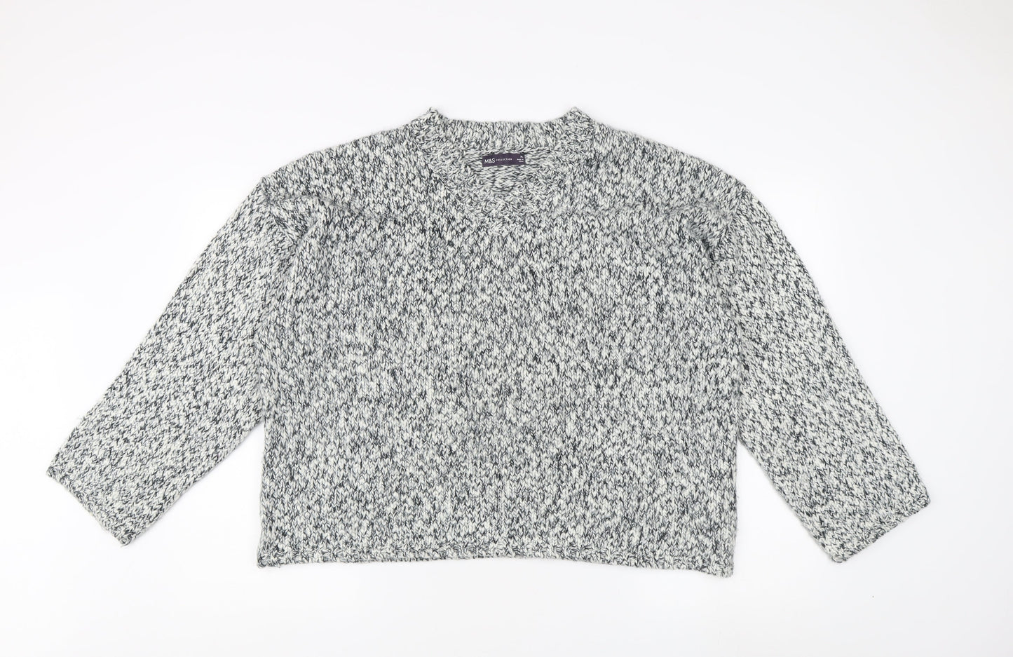 Womens UK Size XL Marks and Spencer Grey Pullover Jumper