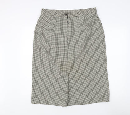 Marks and Spencer Women's Long Grey Check Skirt UK 20