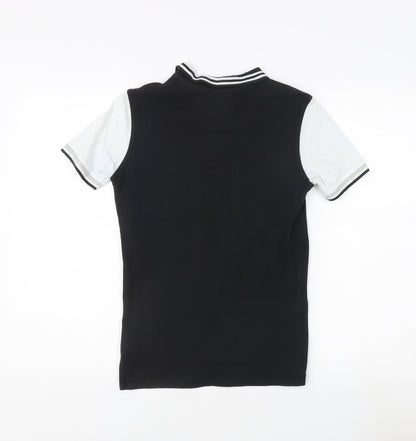 Firetrap Boys Polo Shirt 10-11 Years Black Short Sleeve