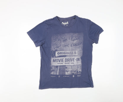 Mens UK Size S JACK & JONES Blue  T-Shirt