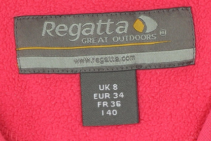Regatta Women's Pink 1/4 Zip Fleece Sweatshirt Size 8