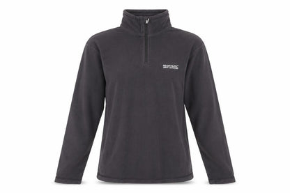 Front view of Regatta unisex black fleece pullover sweatshirt, size S