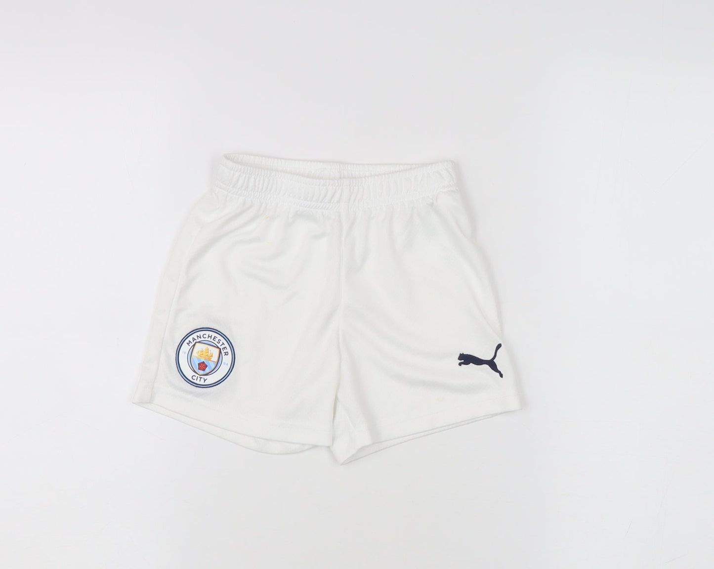 Puma Boys White Athletic Shorts 3-4Y Football