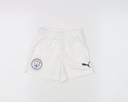 Puma Boys White Athletic Shorts 3-4Y Football