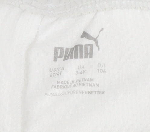 Puma Boys White Athletic Shorts 3-4Y Football