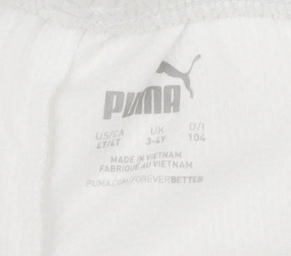Puma Boys White Athletic Shorts 3-4Y Football