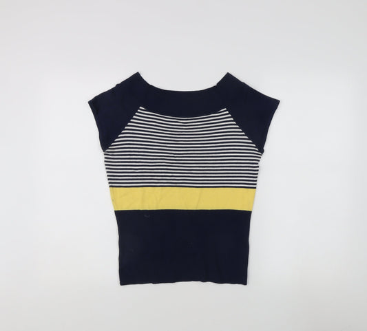 Alexon Women's Blue Striped Pullover Jumper M