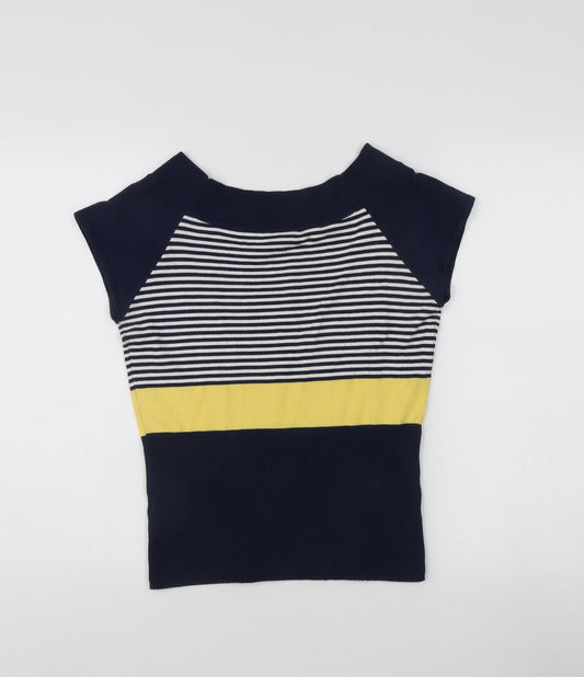 Alexon Women's Blue Striped Pullover Jumper M