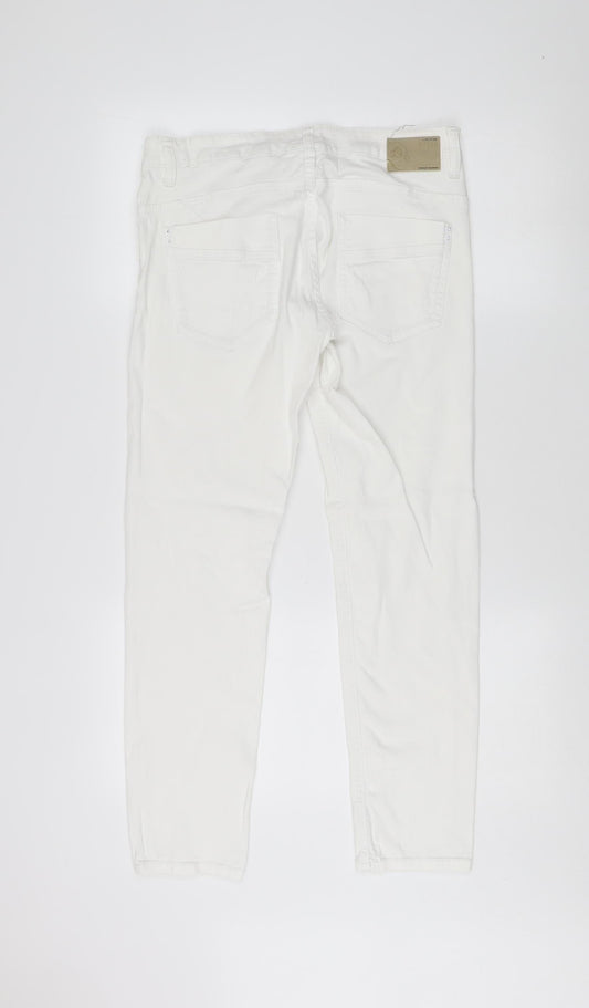s.Oliver Women's White Ankle Jeans, Size 12, Distressed