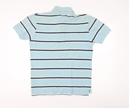 Pierre Cardin Men's Blue Striped Polo Shirt M