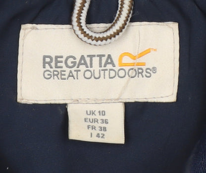 Womens UK Size 10 Regatta Blue Quilted Coat
