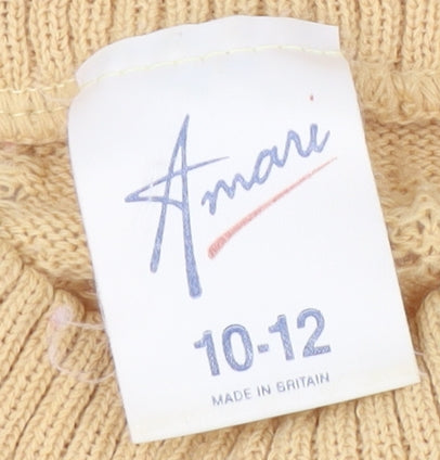 Womens UK Size 10-12 Amari Beige Pullover Jumper