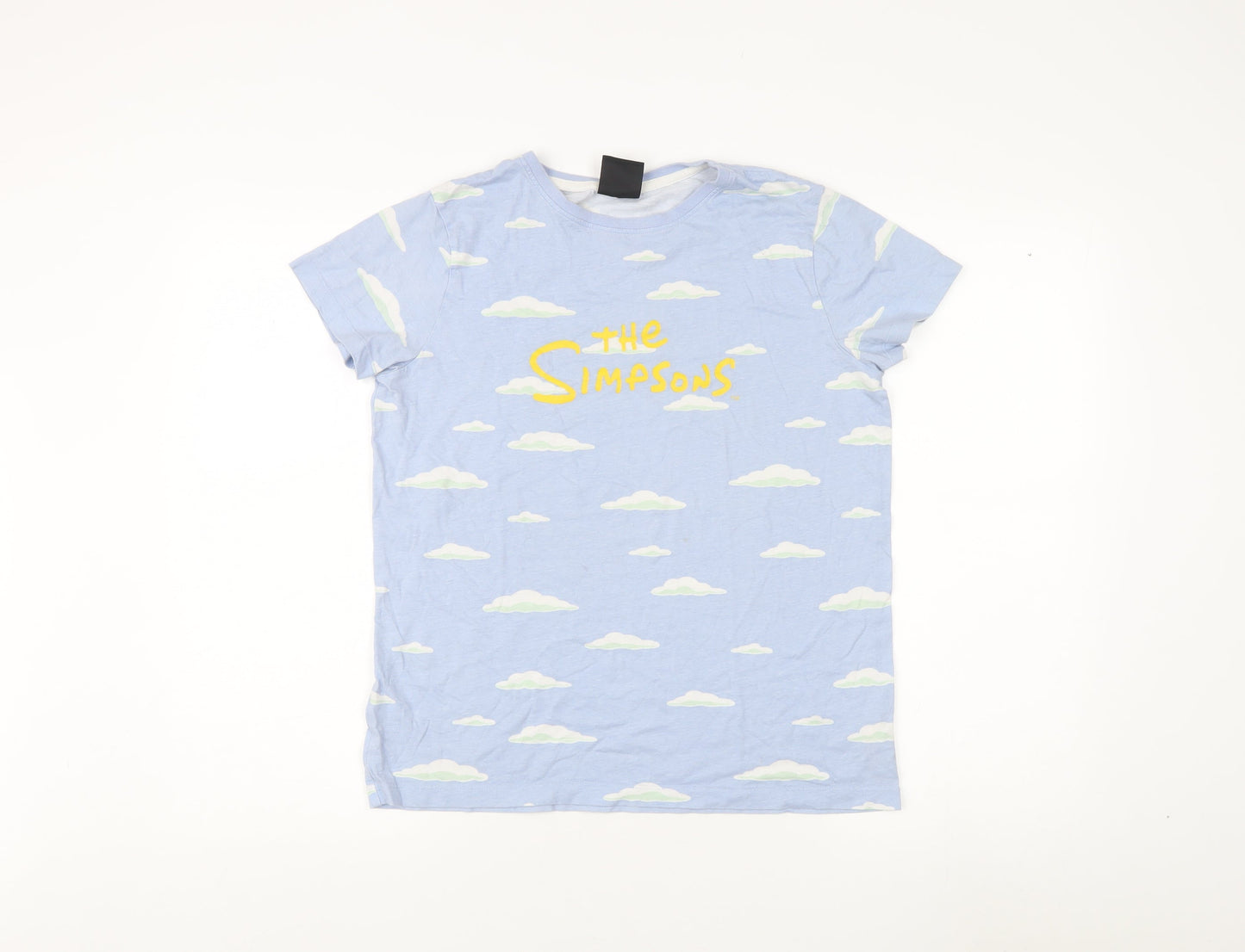 Teens UK Size M The Simpsons Blue Basic T-Shirt