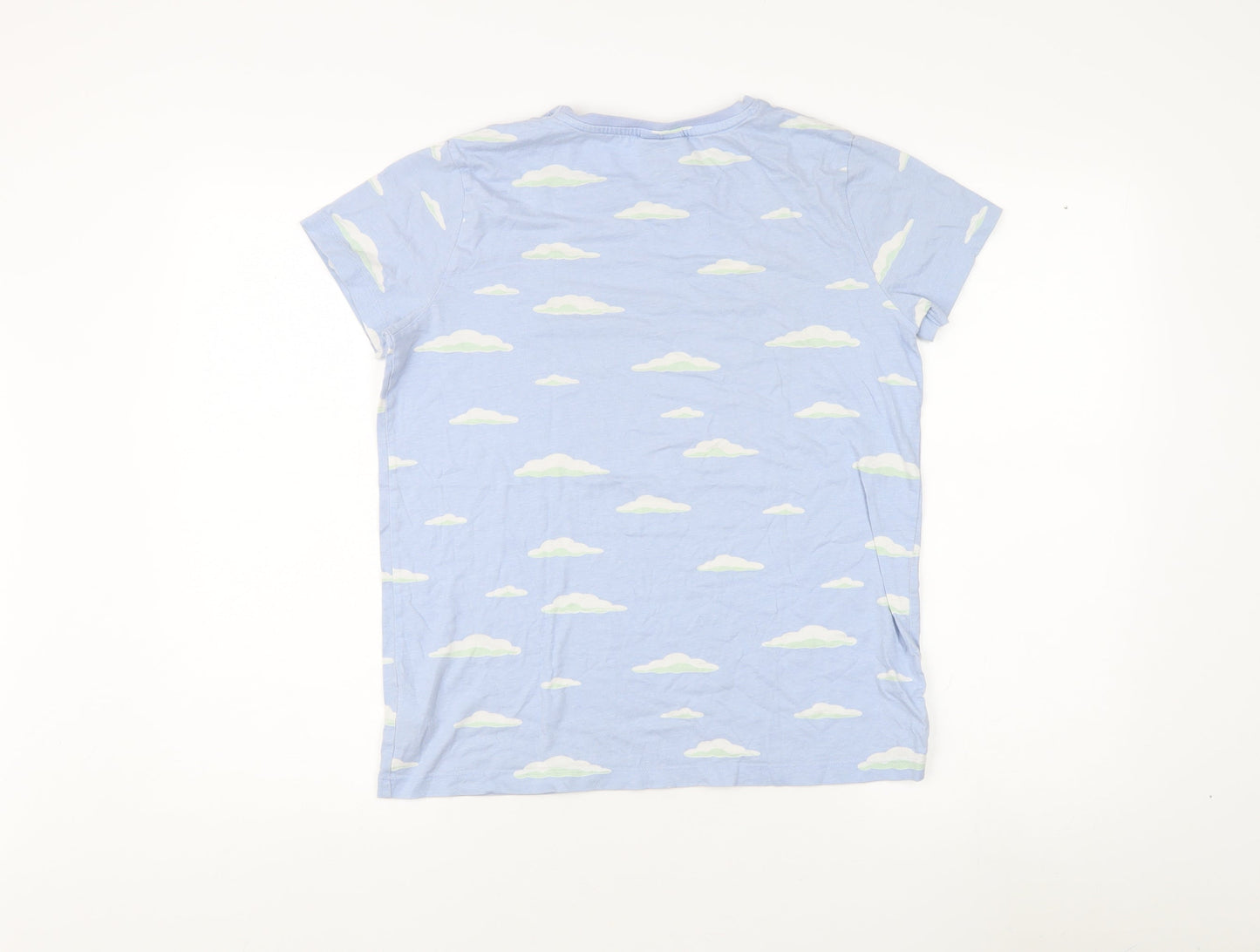 Teens UK Size M The Simpsons Blue Basic T-Shirt