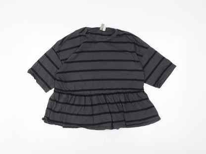ASOS Women's Black Striped Tunic, Size 10, 3/4 Sleeve