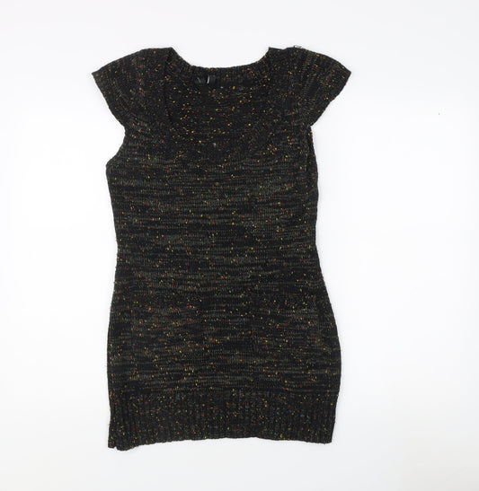 Womens UK Size 8 Izabel London Black Pullover Jumper