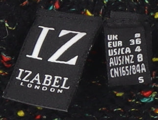 Womens UK Size 8 Izabel London Black Pullover Jumper