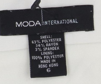 Moda International Women’s Ivory Sheath Dress, Size 6