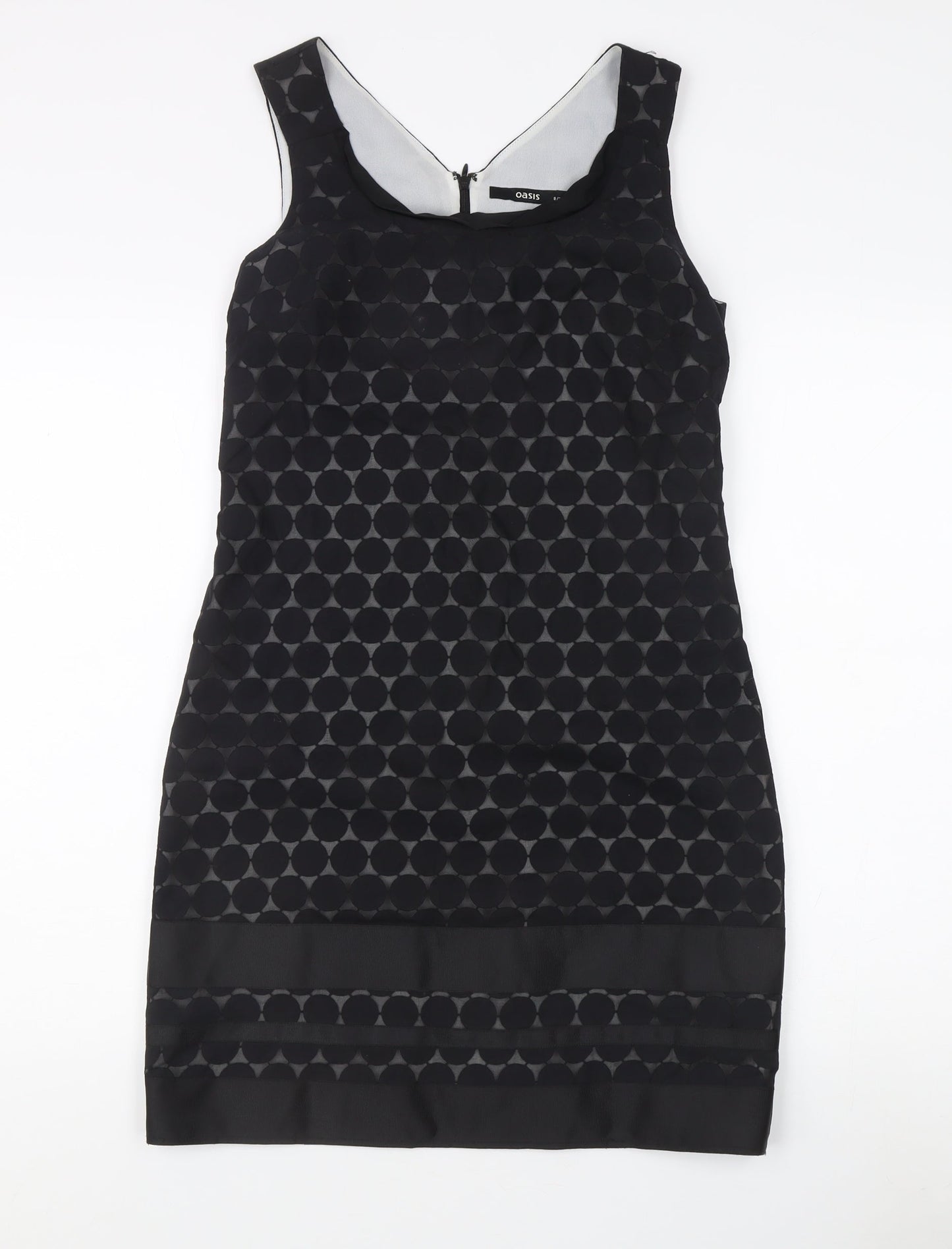 Oasis Women's Black Sheath Dress, Size 8, Party Wear