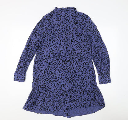 Marks and Spencer Women's Blue Animal Print Shirt Dress