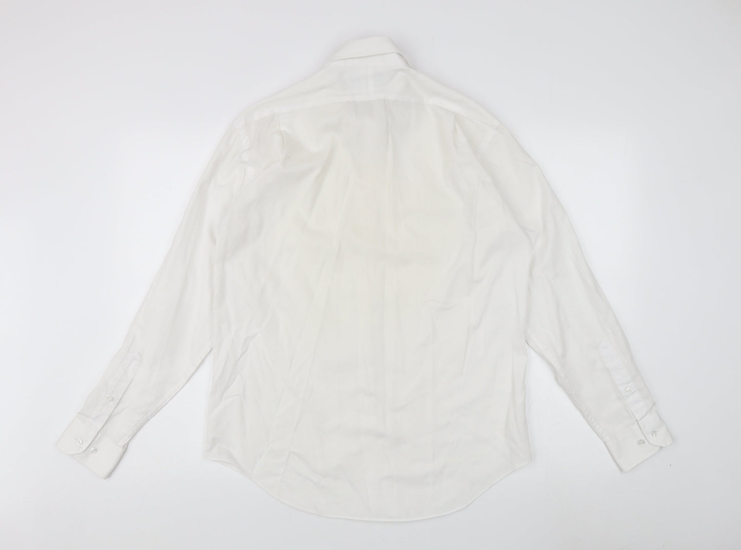 Van Heusen Men's White Dress Shirt, Size 40, Classic Fit