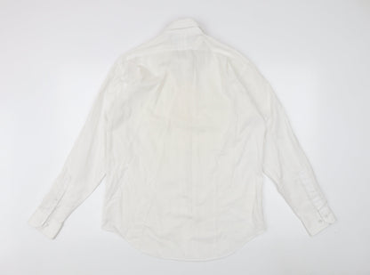 Van Heusen Men's White Dress Shirt, Size 40, Classic Fit