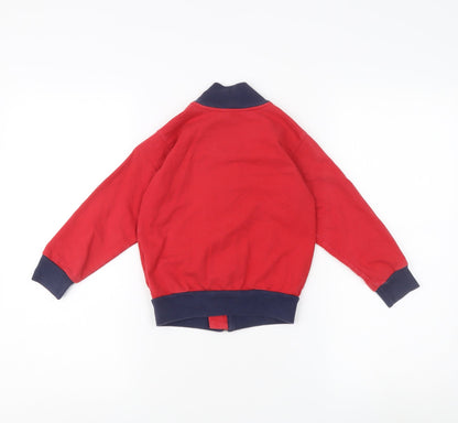 Penguin Boys Red Cotton Bomber Jacket 3 Years