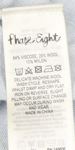 Womens UK Size XS Phase Eight Blue Pullover Jumper