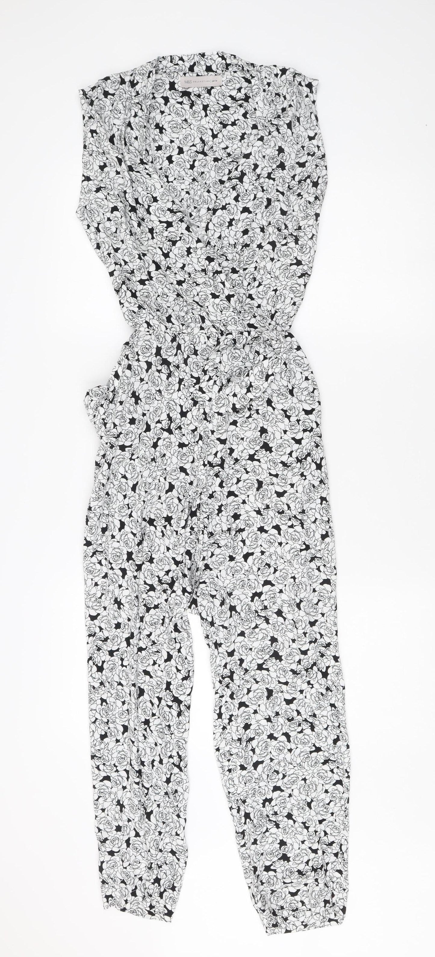 Marks and Spencer Women's Floral Jumpsuit Size 8
