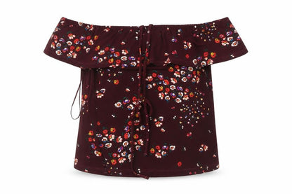 Womens UK Size L Oasis Red Off the Shoulder Blouse