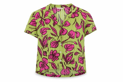Womens UK Size L Adini Green Basic Blouse