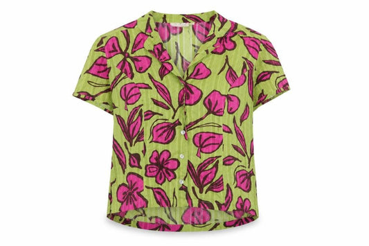 Womens UK Size L Adini Green Basic Blouse