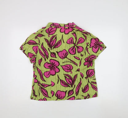 Womens UK Size L Adini Green Basic Blouse