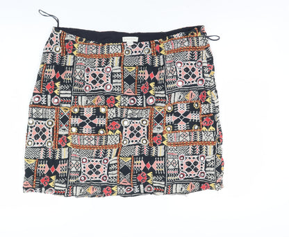 Monsoon Women's Multicoloured Geometric Skirt Size 18