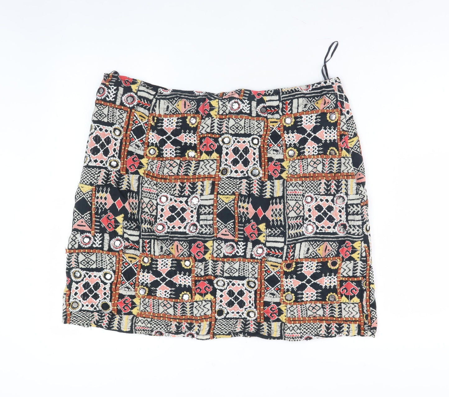 Monsoon Women's Multicoloured Geometric Skirt Size 18