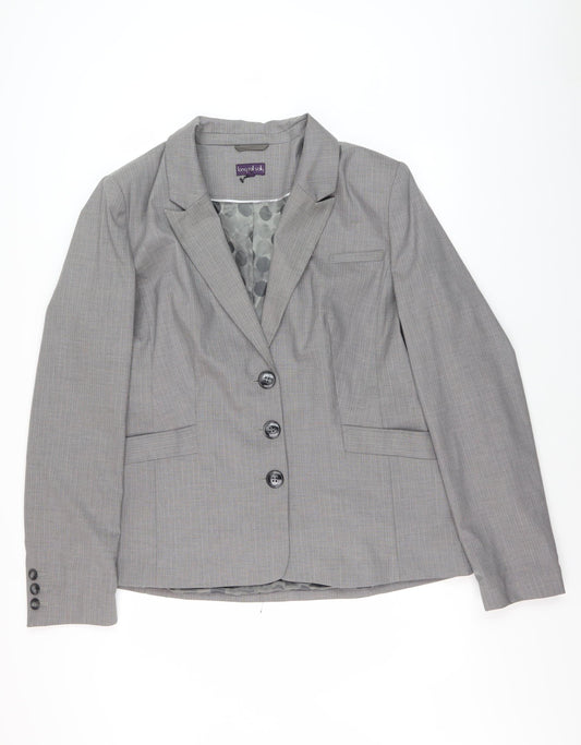 Long Tall Sally Grey Women's Blazer Size 20 Classic