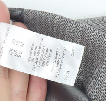 Long Tall Sally Grey Women's Blazer Size 20 Classic