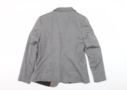 Next Women's Black Blazer Jacket Size 16 Geometric Business