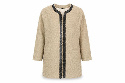 Womens UK Size 16 River Island Beige Basic Coat