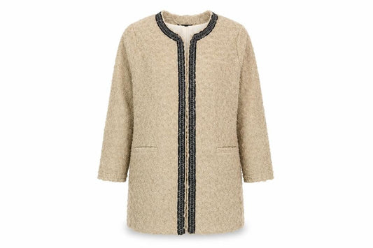 Womens UK Size 16 River Island Beige Basic Coat
