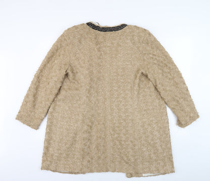 Womens UK Size 16 River Island Beige Basic Coat
