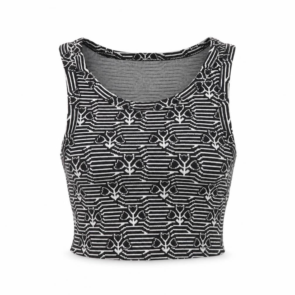 Womens UK Size S Zara Black Cropped Tank